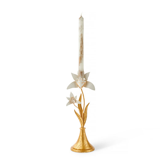 Gilded Orchid Candleholder