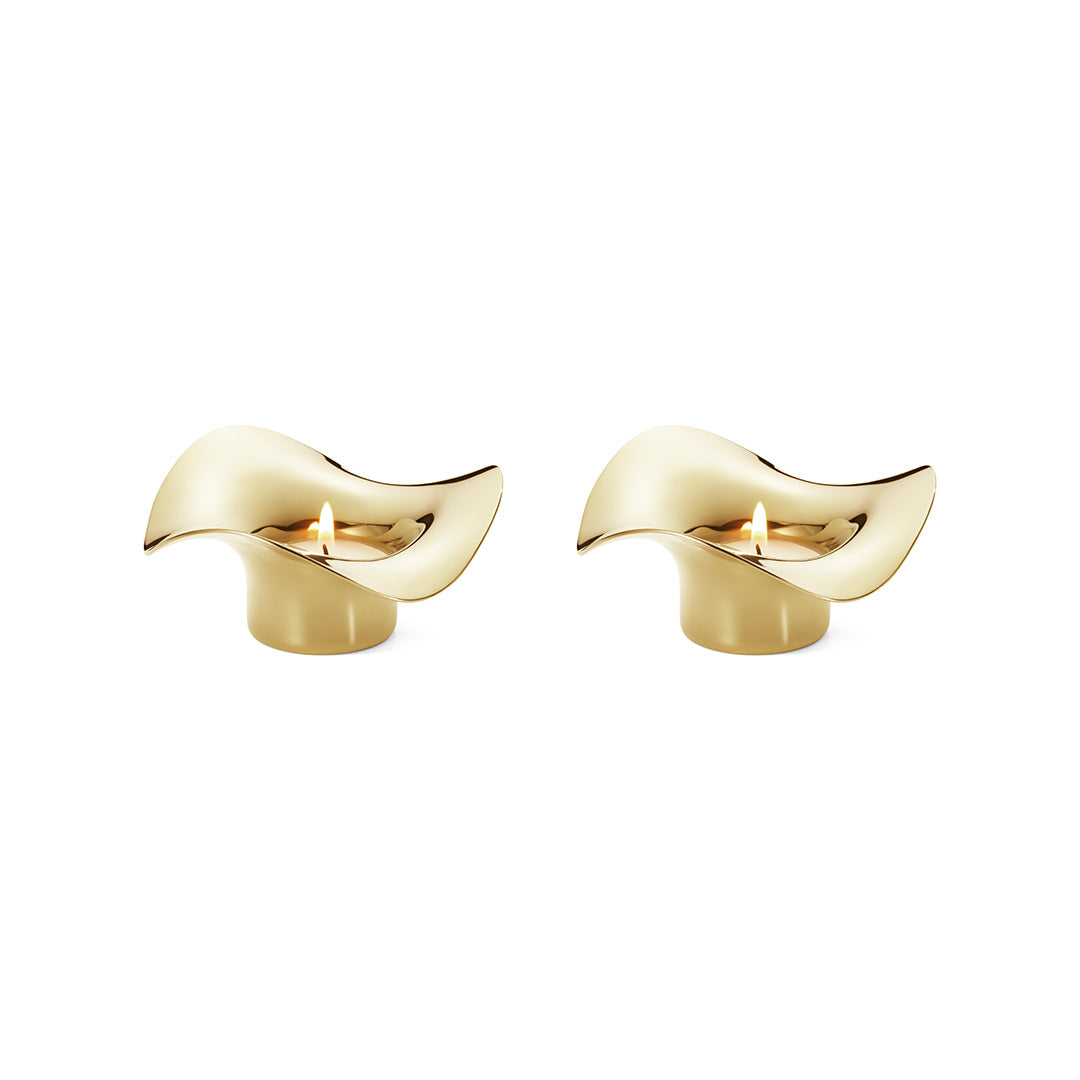 Georg Jensen Cobra Tealight Holders, Set of 2