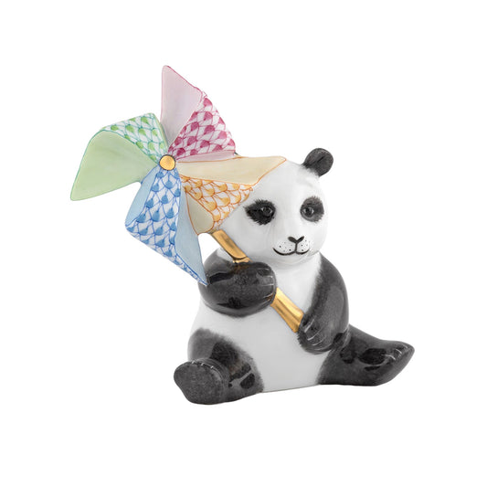 Herend Pinwheel Panda, Multi-Color