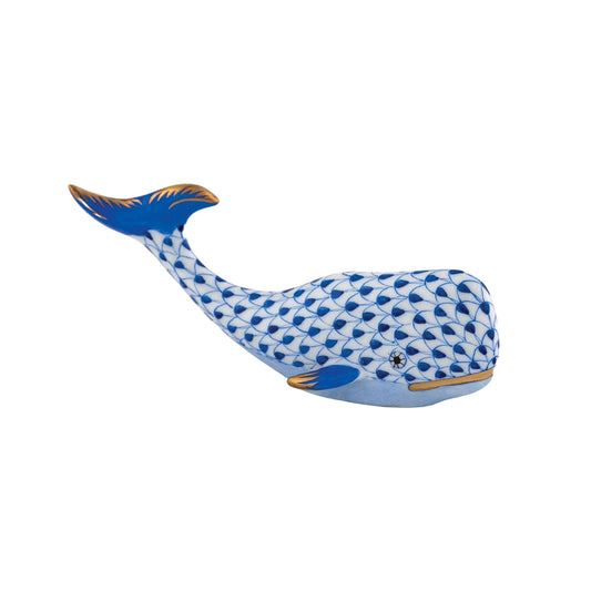 Herend Whale, Sapphire