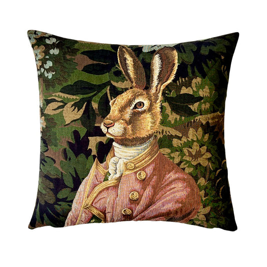 Woodland Hare Tapestry Pillow