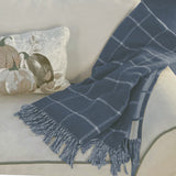Windowpane Throw, Denim