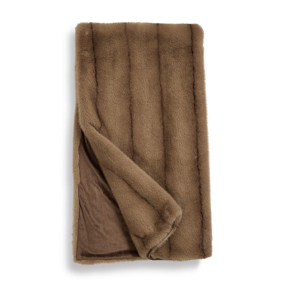 Faux Champagne Mink Throw