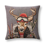 Deer Skier Pillow