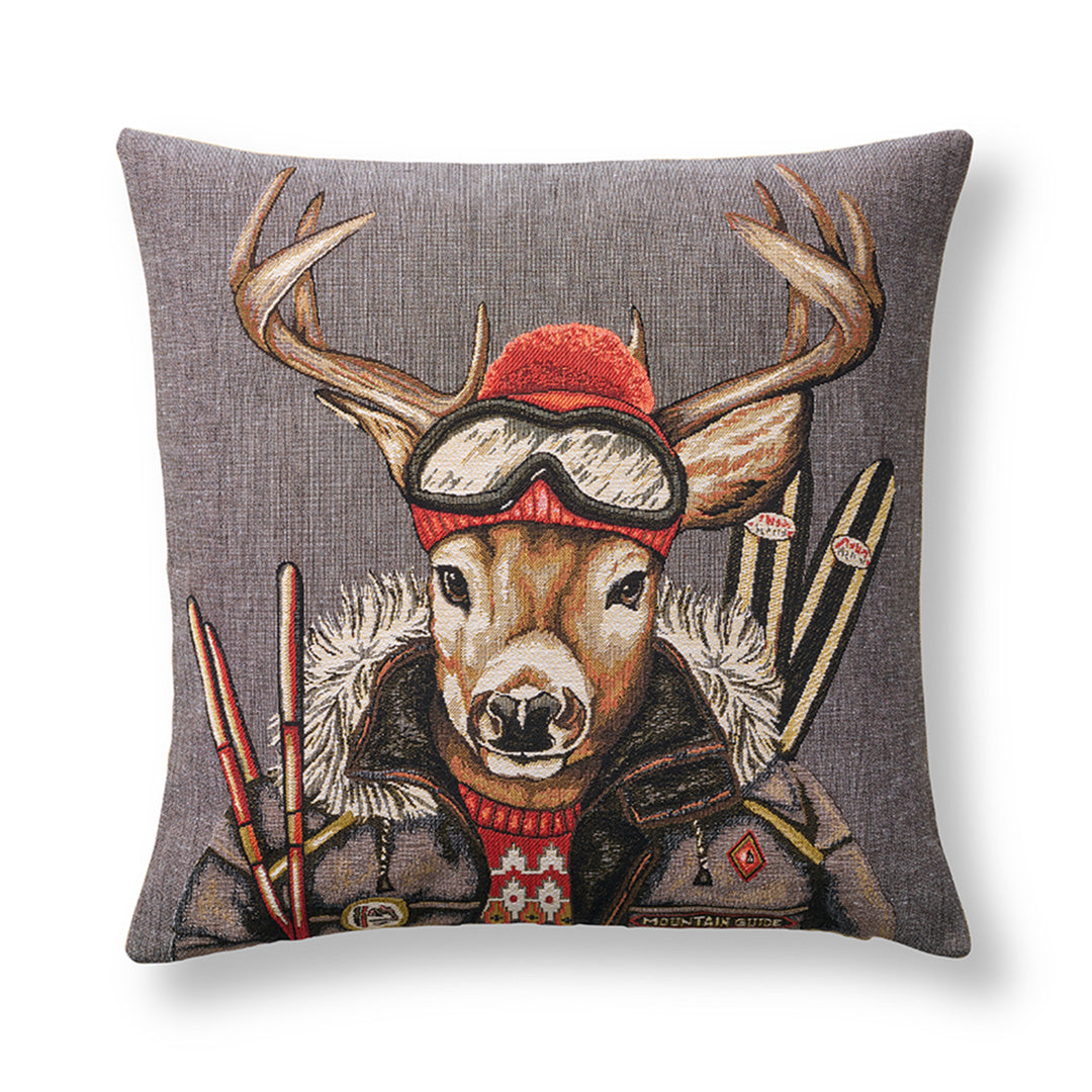 Deer Skier Pillow