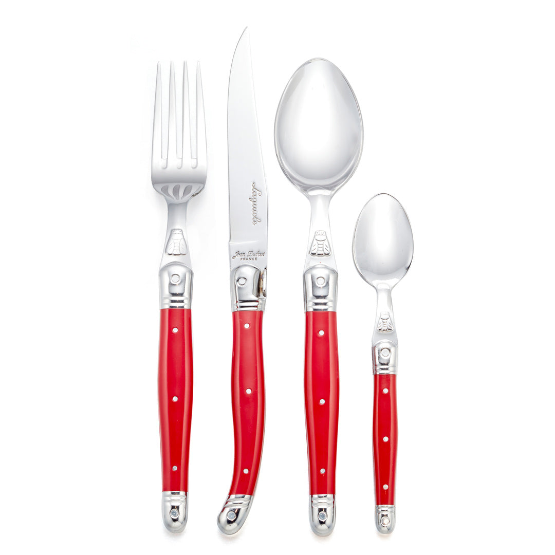 Gump's Red Laguiole 24-Piece Flatware