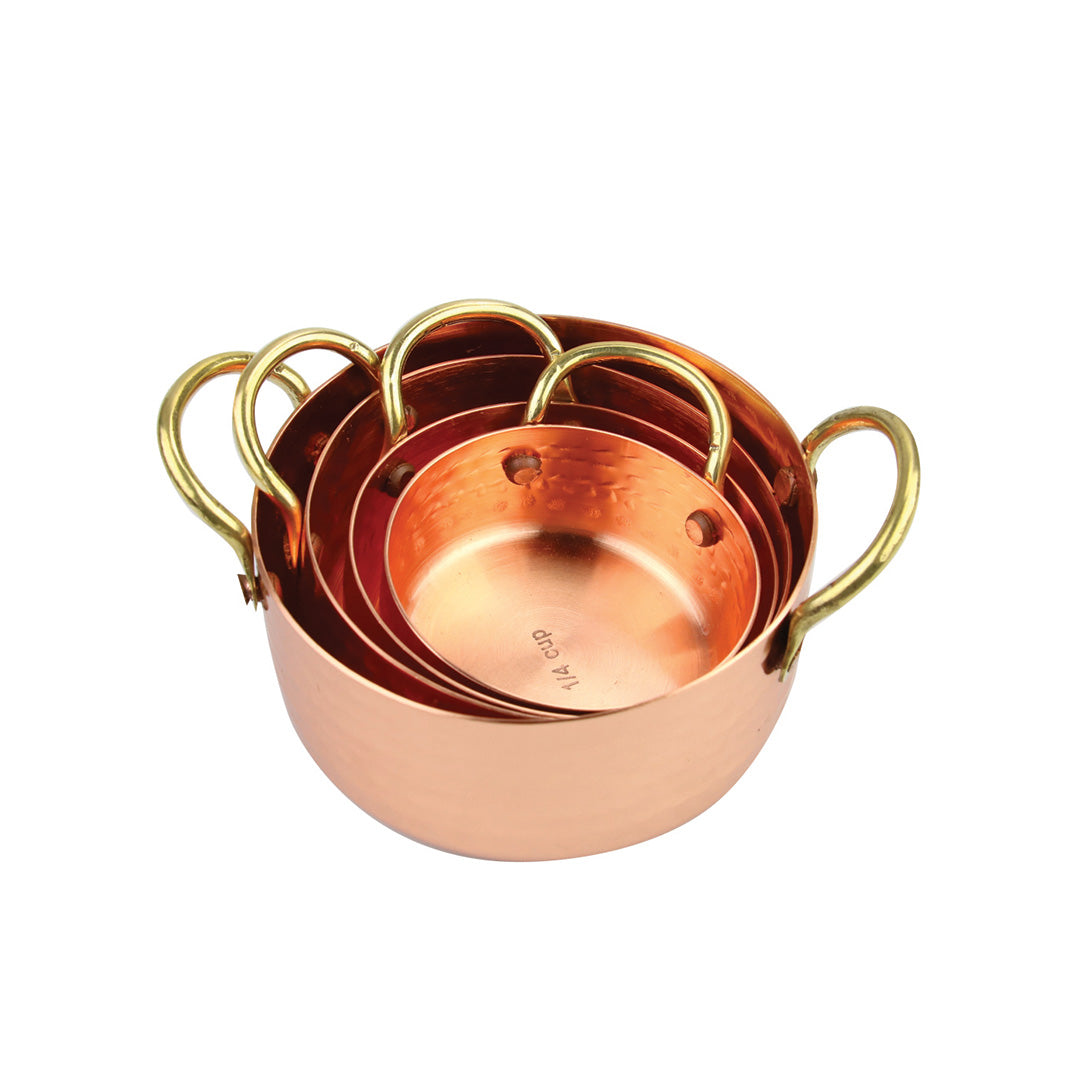 Copper Measuring Cups, Set of 4