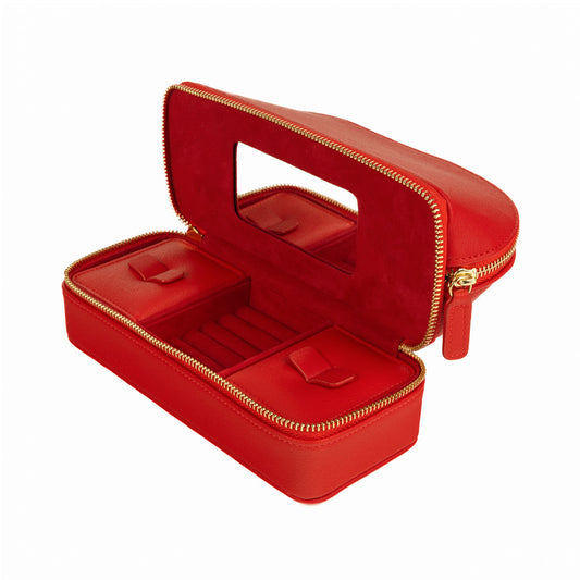 Travel Jewelry Case, Red