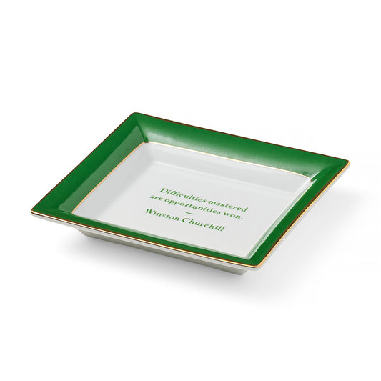 Winston Churchill Repartee Tray, Green