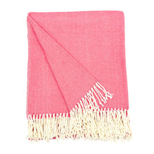 Charleston Herringbone Throw, Coral
