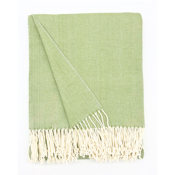 Charleston Herringbone Throw, Palm