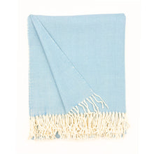 Charleston Herringbone Throw, Tradewind Blue