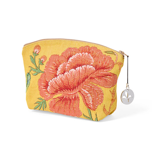 Yellow Floral Cosmetic Bag