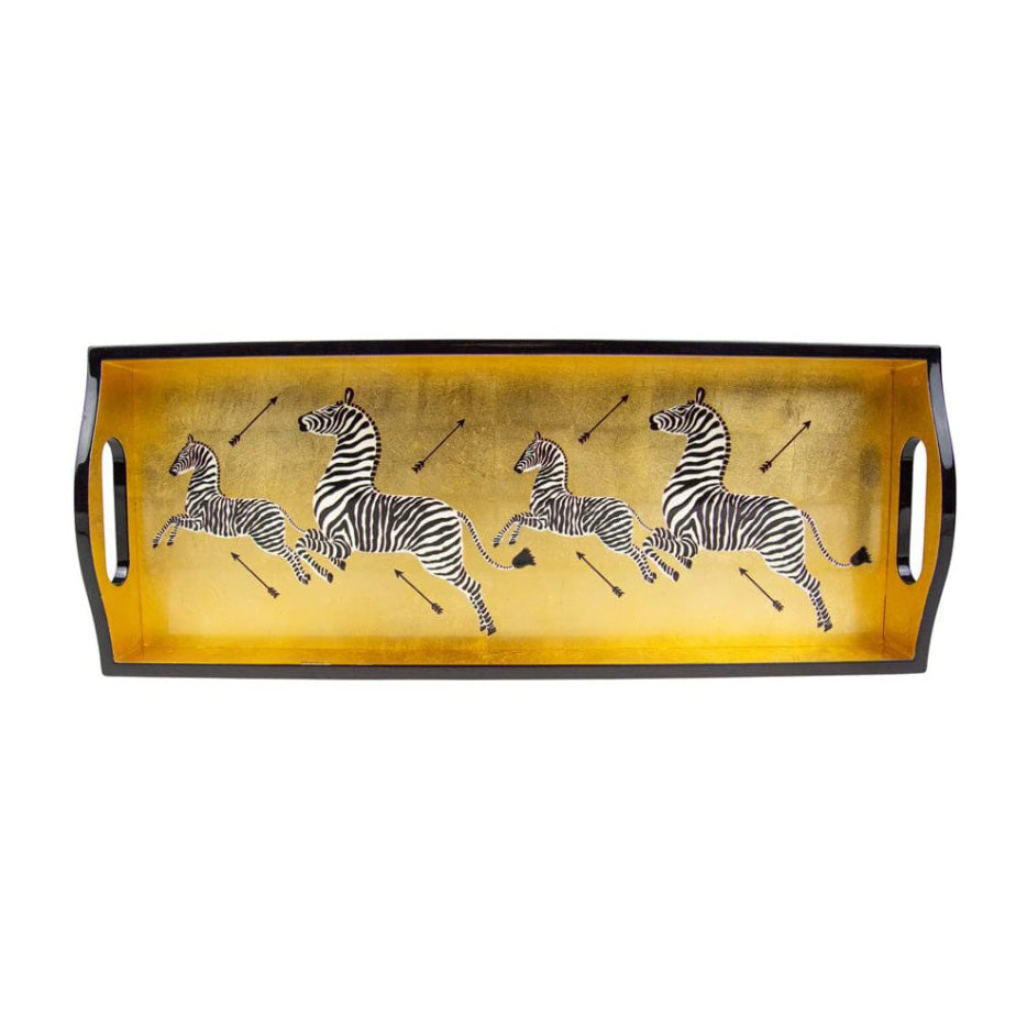 Zebras Lacquer Bar Tray