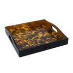 Caspari Tortoiseshell Lacquer Square Tray