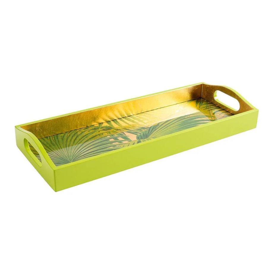 Palm Fronds Lacquer Bar Tray