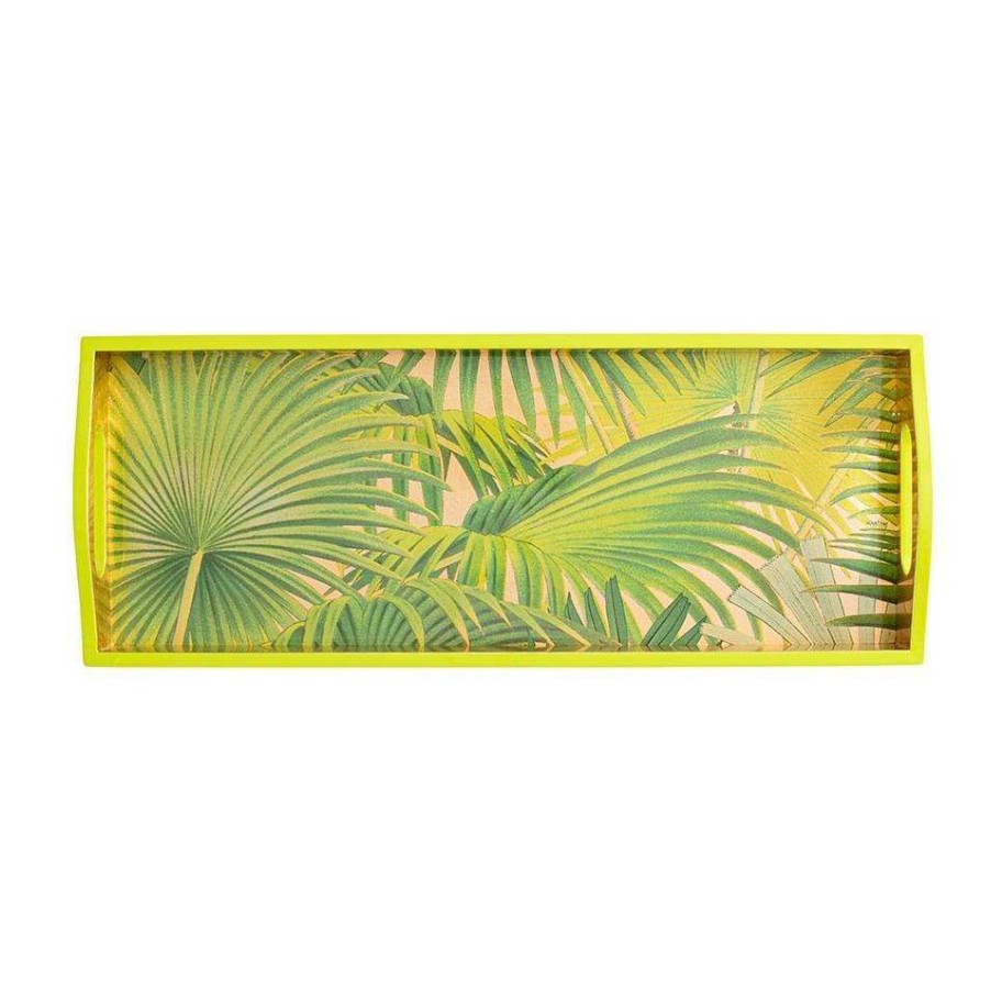 Palm Fronds Lacquer Bar Tray