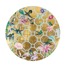 Caspari Hummingbird Trellis Hard Placemats, Set of 4