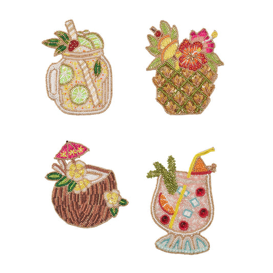 Kim Seybert Happy Hour Cocktail Coasters, Set of 4