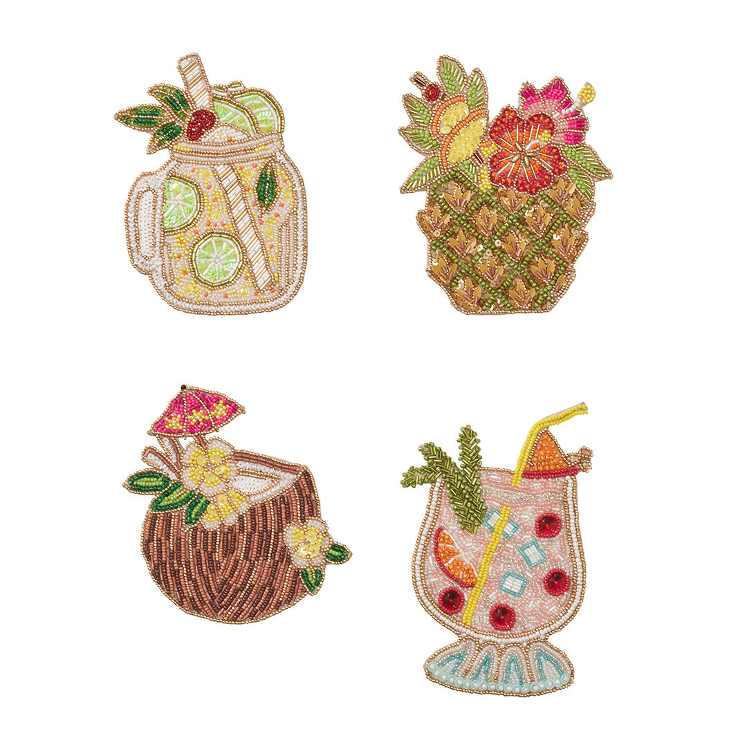 Kim Seybert Happy Hour Cocktail Coasters, Set of 4