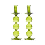 Kim Seybert Iris Candleholders, Set of 2 Olive