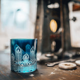 Plumage Double Old-Fashioned Glass, Peacock