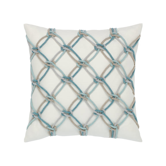 Elaine Smith Seascape Rope Indoor/Outdoor Pillow, Square