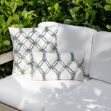 Rope Indoor/Outdoor Pillow, Aqua Lumbar