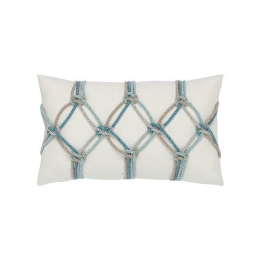 Elaine Smith Seascape Rope Indoor/Outdoor Pillow, Lumbar