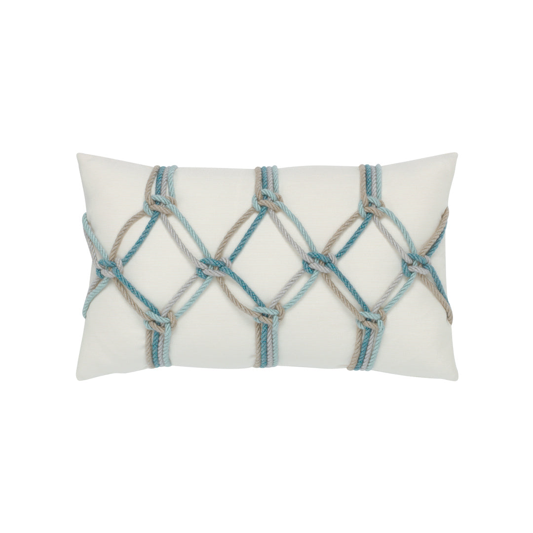 Elaine Smith Seascape Rope Indoor/Outdoor Pillow, Lumbar