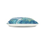 Floral Wave Indoor/Outdoor Pillow, Square