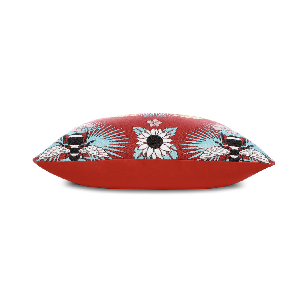 Tropical Bee Indoor/Outdoor Pillow, Square
