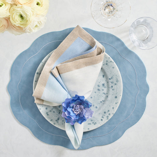 Periwinkle Tailored Placemats, Set of 4