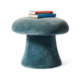 Blue Velvet Mushroom Stool