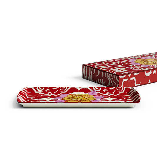 Indian Tiger Platter, Red