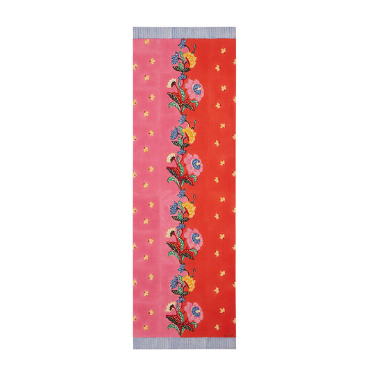 Lisa Corti Indonesian Table Runner, Red Rose