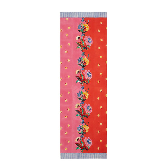 Lisa Corti Indonesian Table Runner, Red Rose