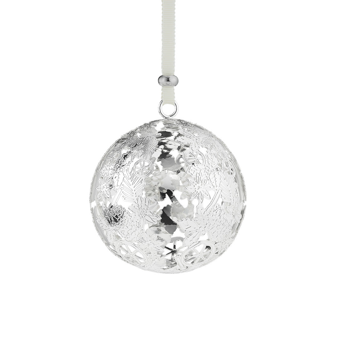 Christofle 2025 Christmas Ball Ornament, Silver-Plated