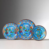Firenze Melamine Dinner Plate, Turquoise