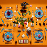 Firenze Melamine Dinner Plate, Turquoise