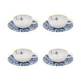Vista Alegre Transatlantica Teacups & Saucers,  Set of 4