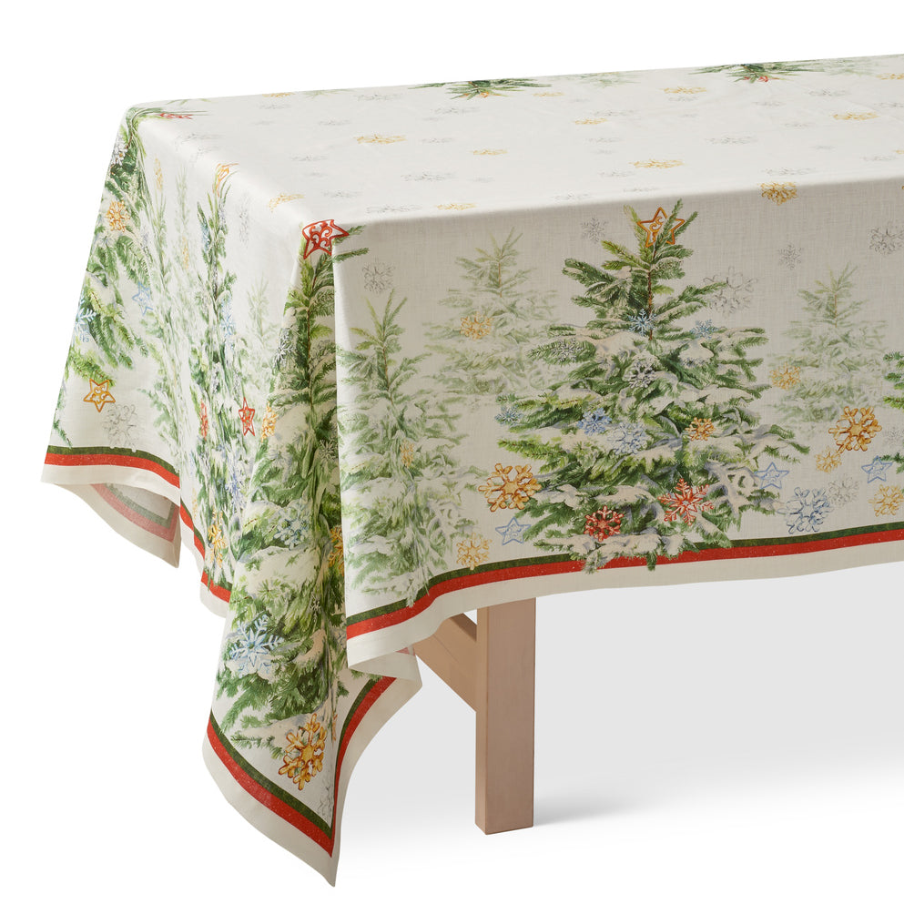 Gump's Holiday Fir Trees Tablecloth