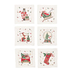 Kim Seybert Holly Jolly Cocktail Napkins, Set of 6