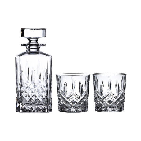 Markham Decanter & Set of 2 Double Old-Fashioned Glasses