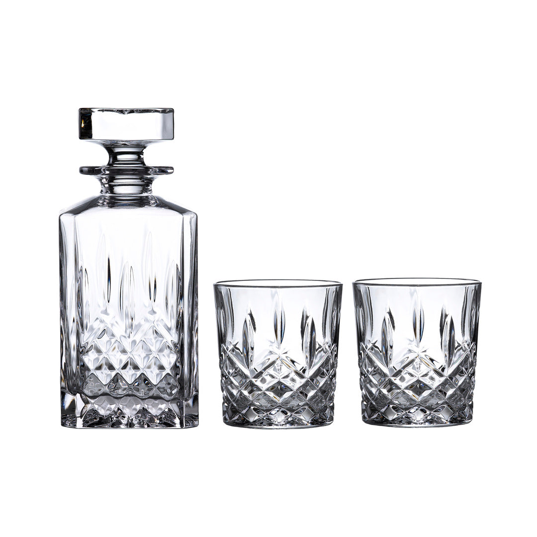 Waterford Markham Decanter & Set of 2 Double Old-Fashioned Glasses