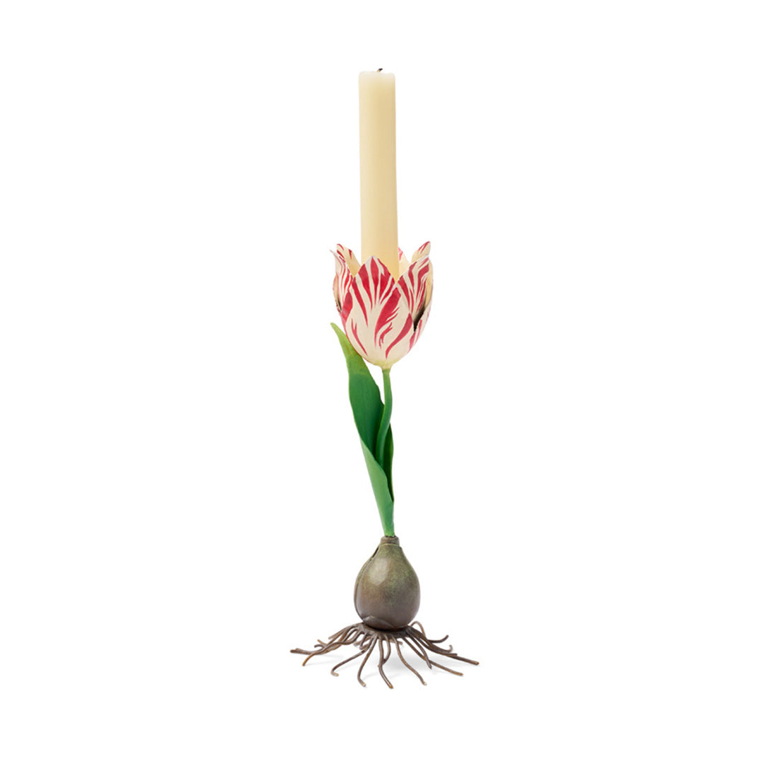 Gump's Dutch Tulip Candleholder, 10"