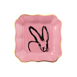 Hunt Slonem Pink Bunny Plate