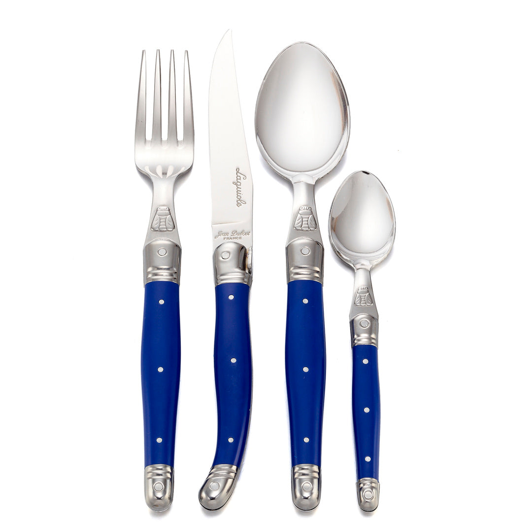 Jean Dubost Blue Laguiole 24-Piece Flatware
