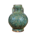 Speckled Green Peony Vase