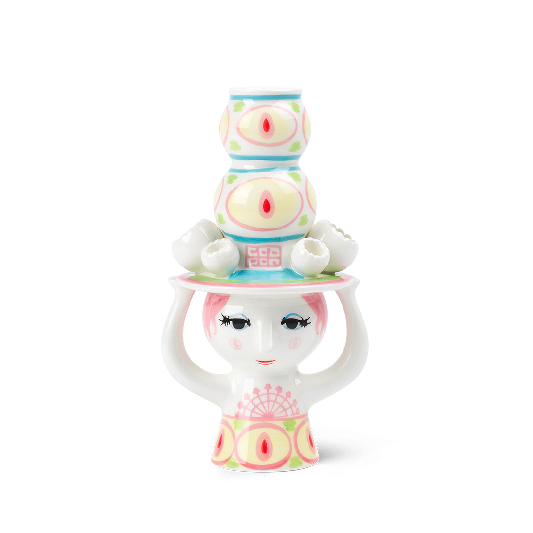 Bjørn Wiinblad Lady with Hat Candleholder